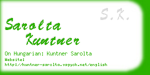 sarolta kuntner business card